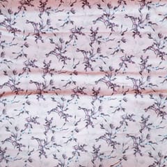 Pink Colour Poplin Lycra Printed Fabric