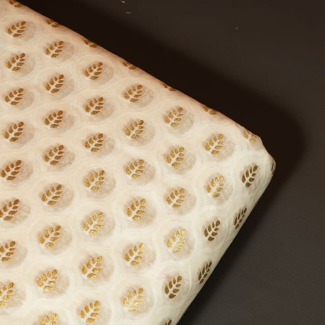 Dyeable Cotton Silk Zari Jacquard Fabric