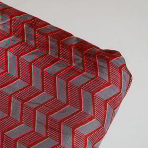 Grey Colour Dola Silk Digital Printed Fabric