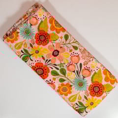 Pink Colour Dola Silk Digital Printed Fabric