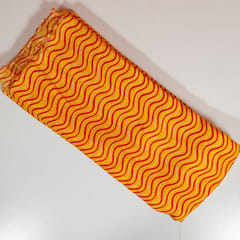 Yellow Colour Dola Silk Digital Printed Fabric