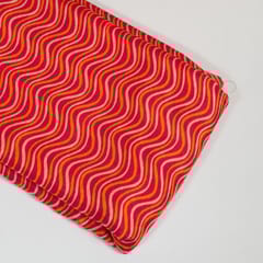 Majenta Colour Dola Silk Digital Printed Fabric