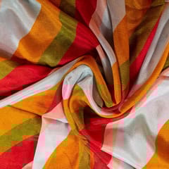 Multi Colour Chinon Chiffon Printed Fabric