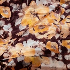 Multi Colour Chinon Chiffon Printed Fabric