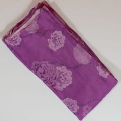 Purple Colour Viscose Crepe Printed Fabric