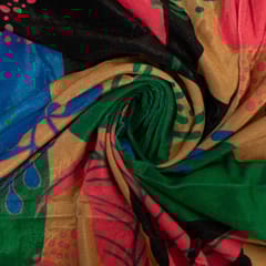 Multi Colour Velvet Digital Printed Fabric