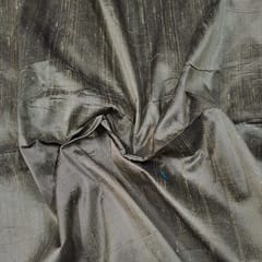 Grey Colour 100Gm Raw Silk Fabric