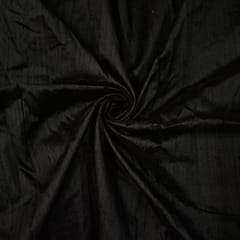 Black Colour 100Gm Raw Silk Fabric
