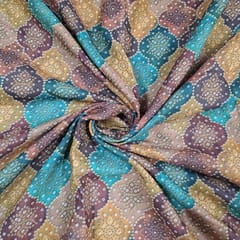 Multi Colour Semi Pashmina Printed Fabric