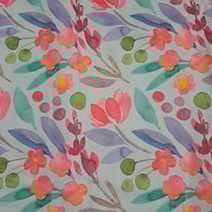 Multi Colour Semi Pashmina Printed Fabric