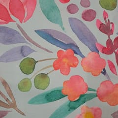 Multi Colour Semi Pashmina Printed Fabric