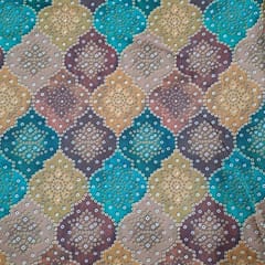 Multi Colour Semi Pashmina Printed Fabric