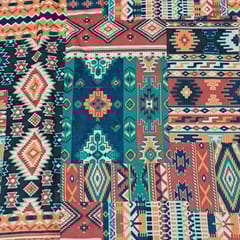 Multi Colour Semi Pashmina Printed Fabric