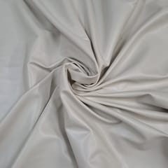 Off White Colour Faux Leather Brush Fabric