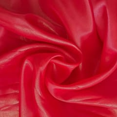 Red Colour Shimmer Organza Fabric