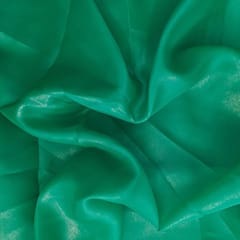 Green Colour Shimmer Organza Fabric