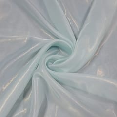 Sea Green Colour Shimmer Organza Fabric
