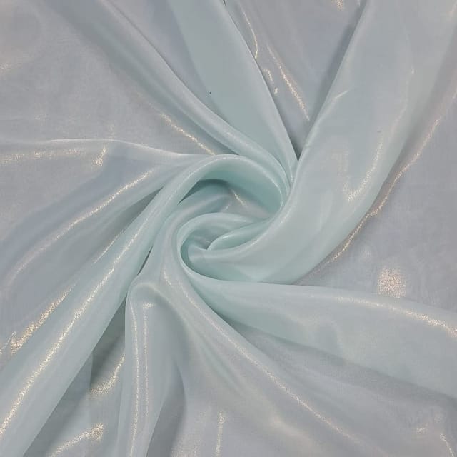 Sea Green Colour Shimmer Organza Fabric