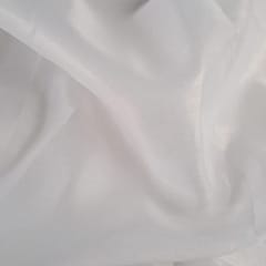 White Colour Shimmer Organza Fabric