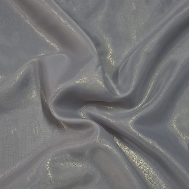 Grey Colour Shimmer Organza Fabric