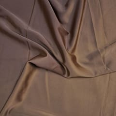 Brown Colour Crepe Satin Fabric
