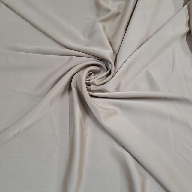 Beige Colour Crepe Satin Fabric
