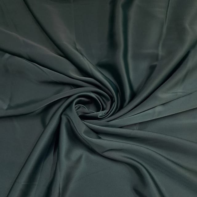 Rama Green Colour Crepe Satin Fabric