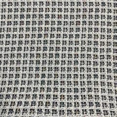 Black Colour Tweed Checks Fabric