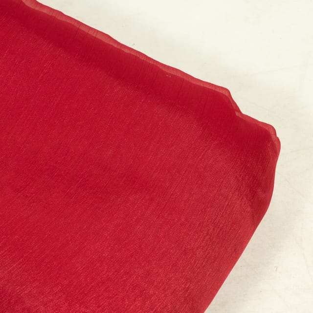 Maroon Colour Organza Chiffon Fabric