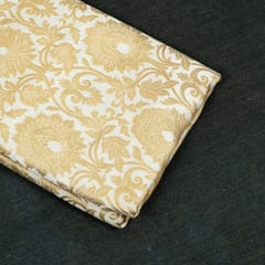 White Colour Brocade Fabric