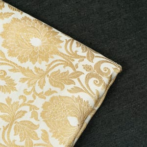White Colour Brocade Fabric