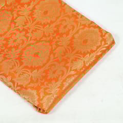 Orange Colour Brocade Fabric