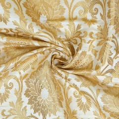 White Colour Brocade Fabric