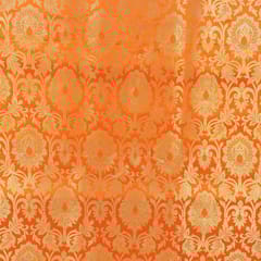 Orange Colour Brocade Fabric
