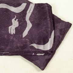 (5 mtr) Wine Colour Uppada Silk Digital Printed Fabric Set