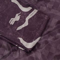 (5 mtr) Wine Colour Uppada Silk Digital Printed Fabric Set