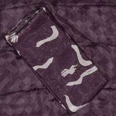(5 mtr) Wine Colour Uppada Silk Digital Printed Fabric Set