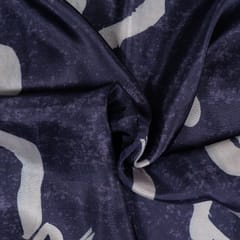 Purple Colour Uppada Silk Digital Printed Fabric