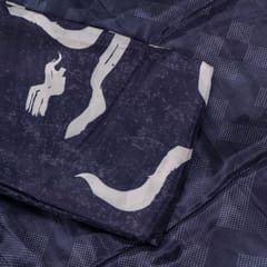 (5 mtr) Purple Colour Uppada Silk Digital Printed Fabric Set