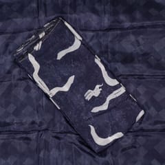 (5 mtr) Purple Colour Uppada Silk Digital Printed Fabric Set