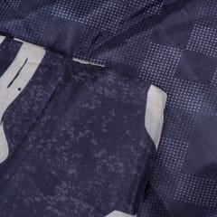 (5 mtr) Purple Colour Uppada Silk Digital Printed Fabric Set