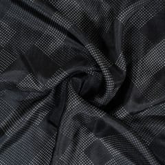 Black Colour Uppada Silk Digital Printed Fabric