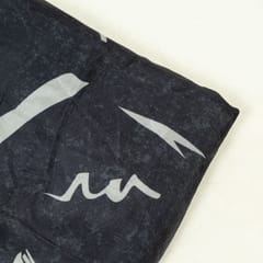 Black Colour Uppada Silk Digital Printed Fabric