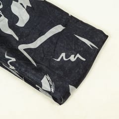 Black Colour Uppada Silk Digital Printed Fabric