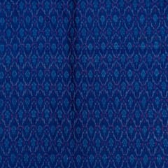 Blue Colour Silk Ikat Fabric