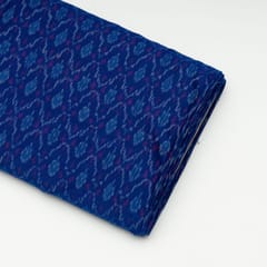Blue Colour Silk Ikat Fabric