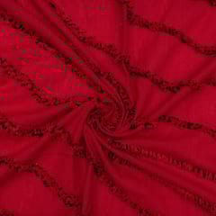 Red Colour Cotton Cambric Dobby Fabric
