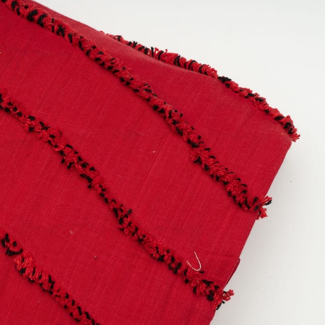 Red Colour Cotton Cambric Dobby Fabric