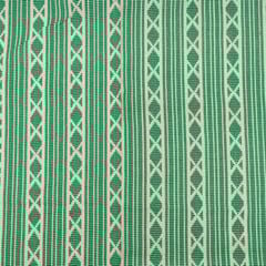 Green with White Colour Cotton Acrylic Fabric