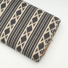 Blue with White Colour Cotton Acrylic Fabric